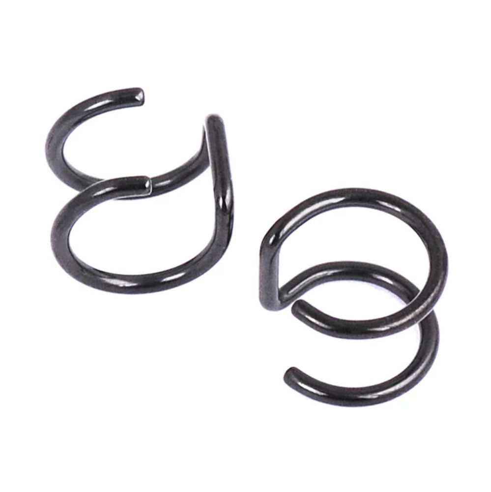 NEW Double Ear Cuff Faux piercing Cartilage Hoop - Picture 3 of 6